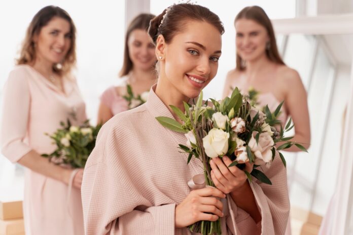 bride and bridesmaid